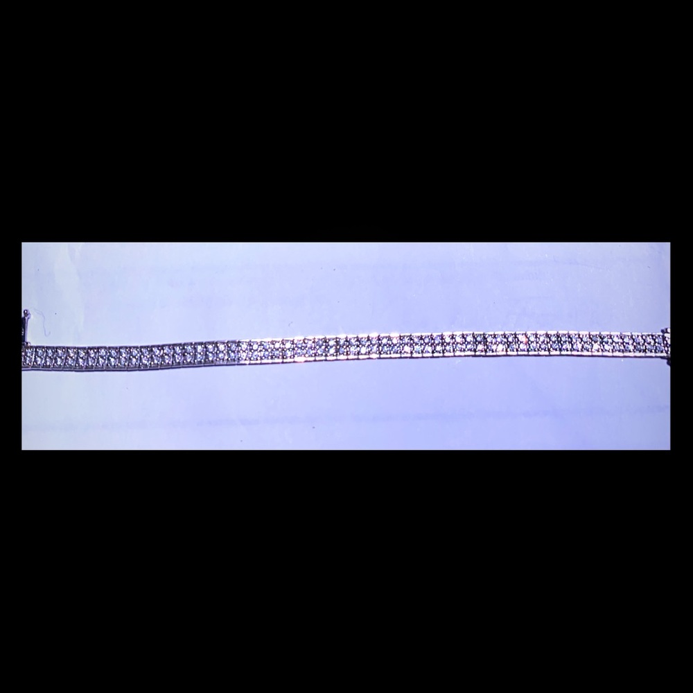 14 kt white gold, diamond tennis bracelet